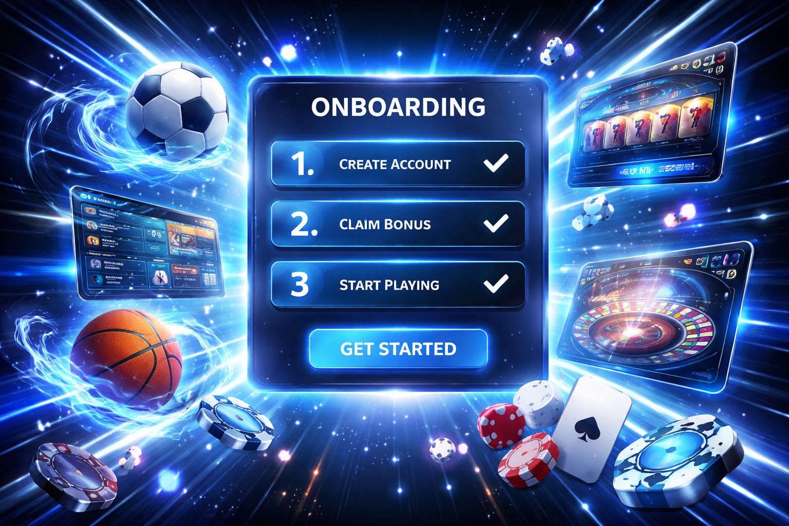 Interfaz de jugador BetonWin mostrando los primeros pasos para comenzar a jugar en línea