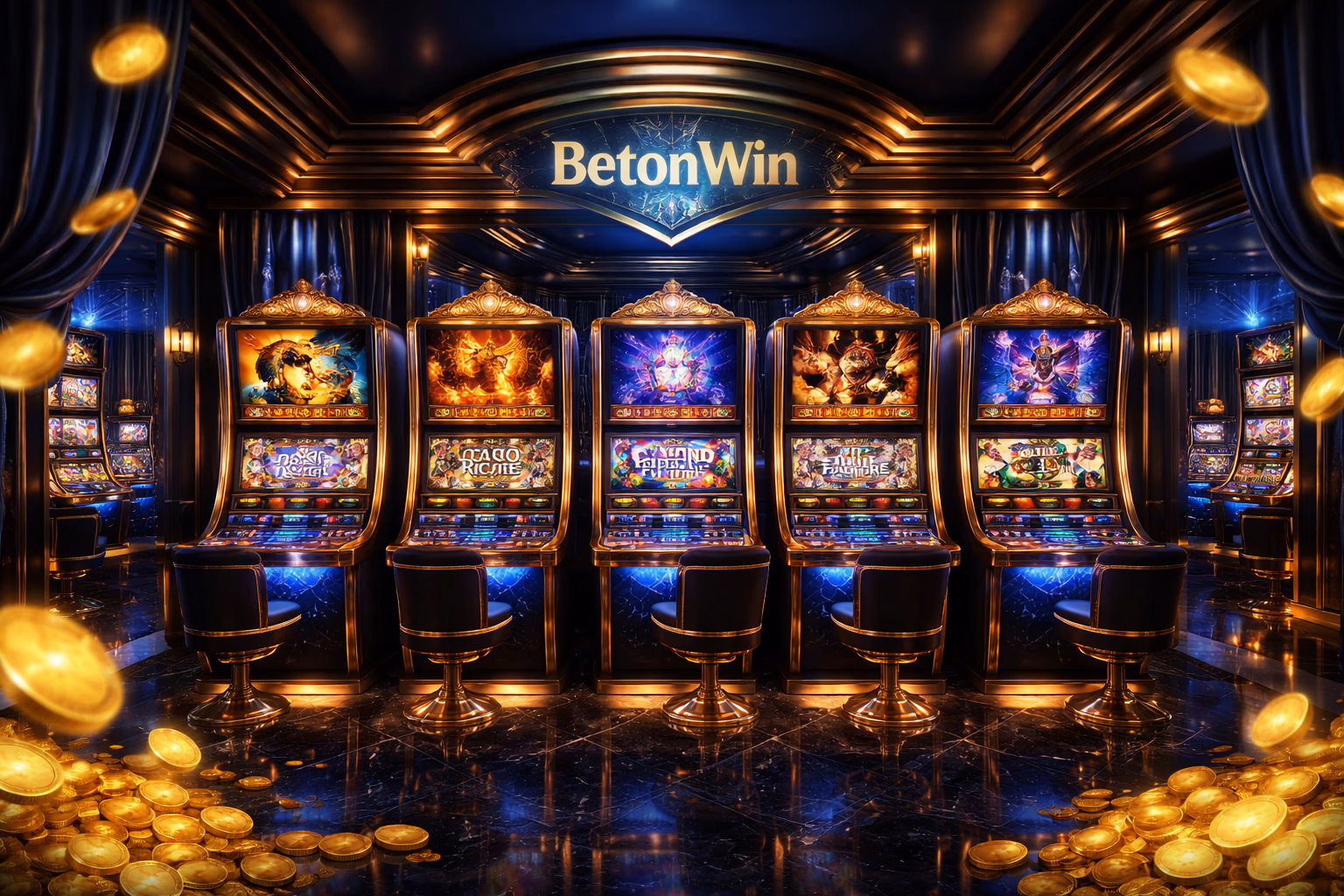Catálogo curado de tragamonedas BetonWin con secciones de proveedores y gráficos premium de carretes.